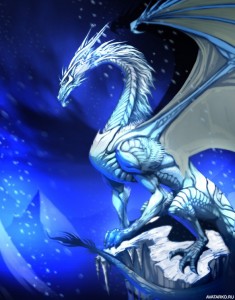 Создать мем: зимний дракон, серебрянный дракон, ледяной дракон