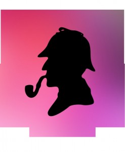 Create meme: the shadow of Sherlock Holmes, sherlock holmes, silhouette of Sherlock Holmes with a pipe