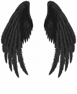 Create meme: black angel wings png, wings for photoshop on a transparent background black, the wings of a demon APG