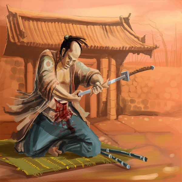 Create meme: japanese samurai, samurai of ancient japan hara-kiri, samurai art