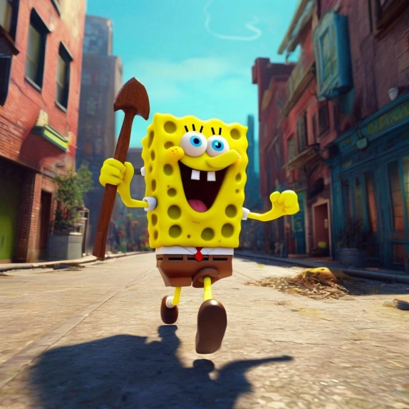 Create meme: bob sponge, Spongebob 3 D, spongebob 3d