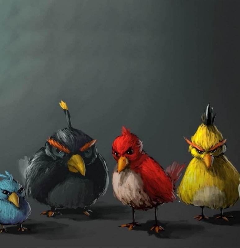 Создать мем: злобные птички, смешные птицы, злая птица арт