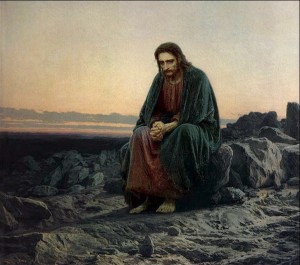 Создать мем: крамской христос, иван крамской христос в пустыне 1872, крамской христос в пустыне