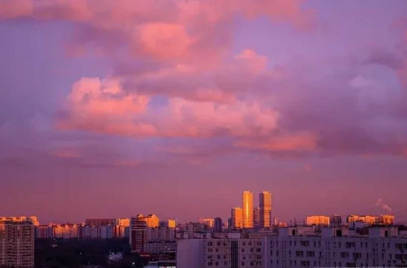 Create meme: sunset panels, the sky over the city , sunset 