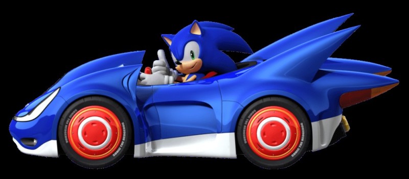 Создать мем: sonic, sonic and sega all-stars racing персонажи, автомобиль sonic the hedgehog