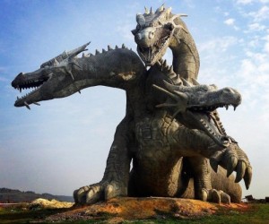 Create meme: the monument of the serpent dragon, on kudykin mountain, family Park kudykina Gora
