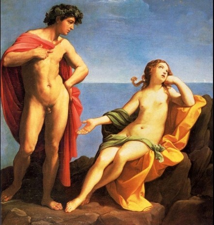 Create meme: and there was a lot of talk, Bacchus and Ariadne painting by Guido Reni, bacchus and ariadne