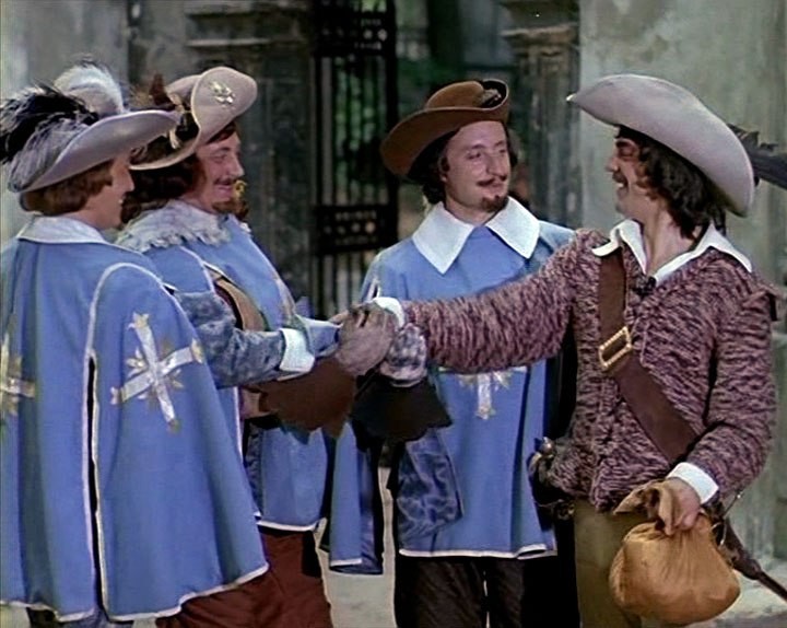 Создать мем: три мушкетёра, д артаньян и три мушкетера актеры, возвращение мушкетёров