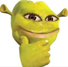 Create meme: stoned Shrek, Shrek face, Shrek
