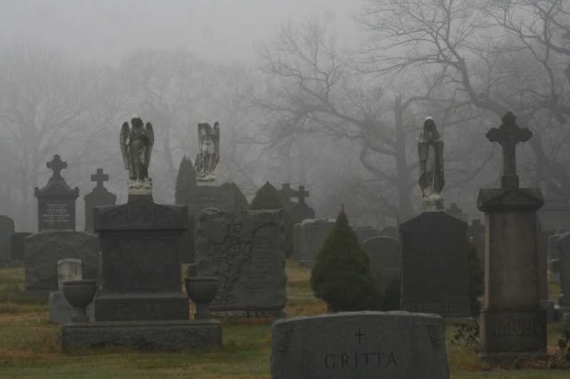 Create meme: cemeteries cemetery, cemetery background, cemetery in the fog