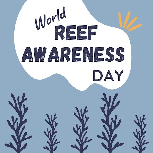 Создать мем: фоновый рисунок, всемирный день рифа (world reef day), английский текст