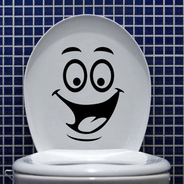 Create meme: stickers on the toilet, sticker on the toilet lid, funny toilets