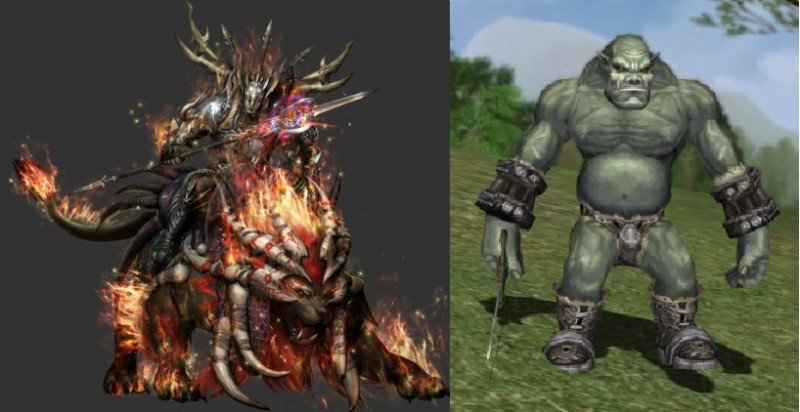 Создать мем: скриншот, lineage 2 orc, орки