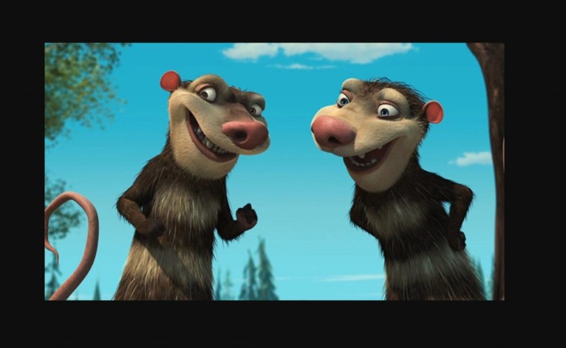 Create meme: the possums from ice age , two possum from ice age, possums crash and Eddie