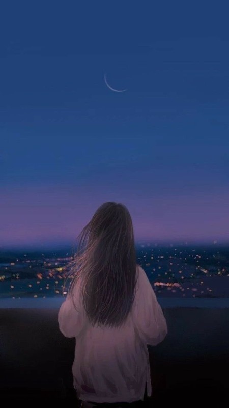 Create meme: sunset at night, lonely girl, soundcloud 