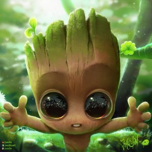 Create meme: baby Groot, cute characters, Groot