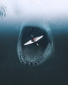 Создать мем: сюрреализм красота, megalodon shark