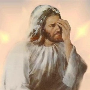 Create meme: Jesus, shame the Russian team, Jesus and the flood meme, stoned Jesus