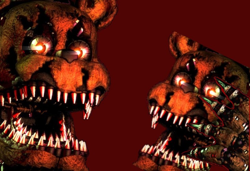 Создать мем: freddy, фнаф 4 аниматроники, кошмарный фредди