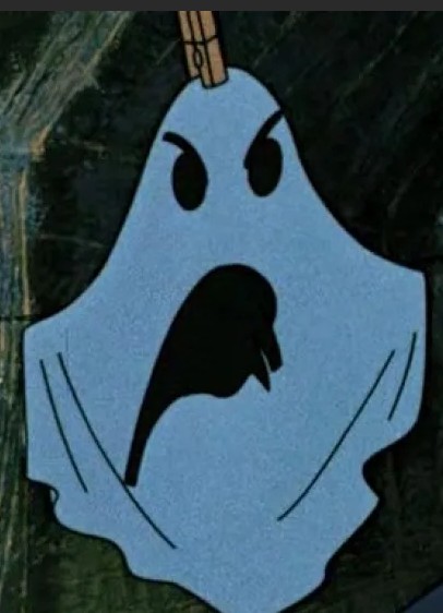Create meme: Ghost , carlson the ghost cartoon, Carlson is a ghost with a motor
