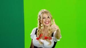 Create meme: thumbs up, Bavarian blonde girl, beautiful girl