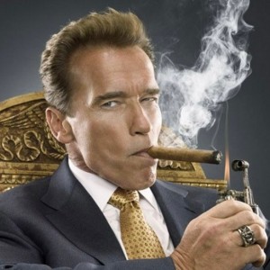 Create meme: Schwarzenegger with a cigar, Arnold Schwarzenegger with a cigar, Arnold Schwarzenegger