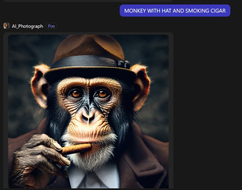 Create meme: monkey , chimpanzees , a monkey with a cigarette