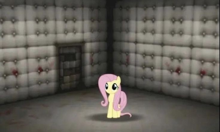 Создать мем: my little pony fluttershy, мягкие стены в психушке, комната психушки