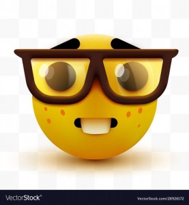 Create meme: glasses emoticon, smiley face, smiley with glasses