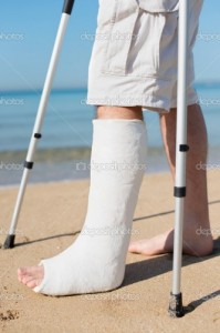 Создать мем: leg, injury, crutches