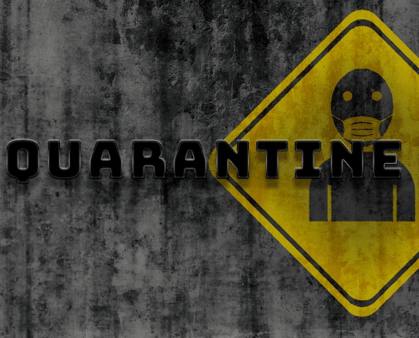 Create meme: quarantine sign, danger sign, The quarantine zone sign