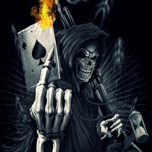 Создать мем: grim reaper art, темные арты, злой череп