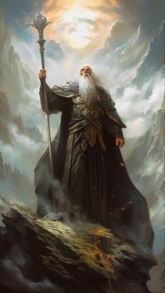 Create meme: wizard merlin, slavic gods, the Lord of the rings Gandalf
