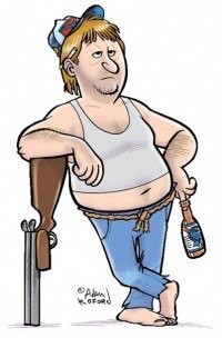 Create meme: fat man drawing, man drawing, redneck caricature