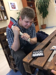 Create meme: chess, checkers tournament, Lenya