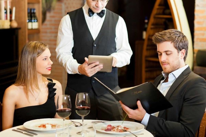 Create meme: couple in restaurant , the waiter in the restaurant , restaurant business
