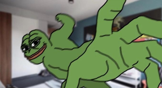 Создать мем: мем жаба, мемы с жабами, пепе бьет мем