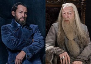 Create meme: Jude law in the role of Dumbledore photo, grindelwald, fantastic beasts 2