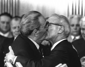 Create meme: Brezhnev and Honecker