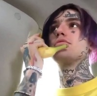 Create meme: lil peep purple hair, lil peep rare, pictures of lil peep