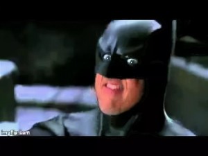 Create meme: Batman in shock, Batman returns, Batman