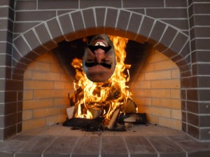 Create meme: furnace, ghost rider, fireplace