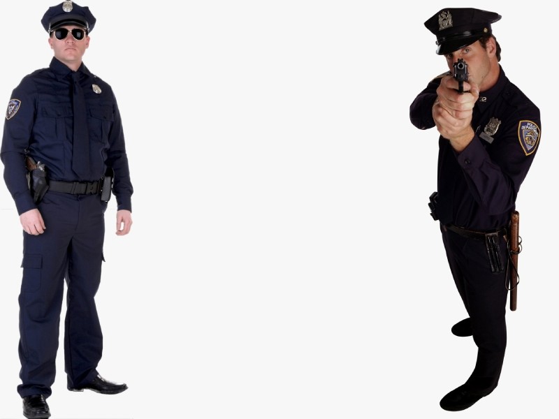 Create meme: police uniform, COP costume, a policeman without a background