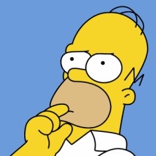 Create meme: Homer with the monkey in the head, Homer Simpson, Homer Simpson is thinking