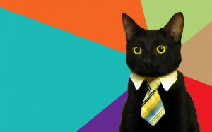 Создать мем: кошка, кот в галстуке мем, бизнес кот