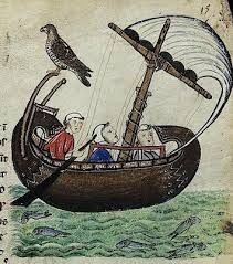 Create meme: middle ages illustration, a boat, Chinese fishing