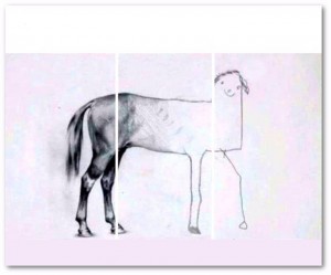 Create meme: the horse print deadline, drawings of horses, the pafinis horse