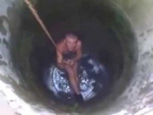 Create meme: well rzhach, plumber dives into a pit full, well tin