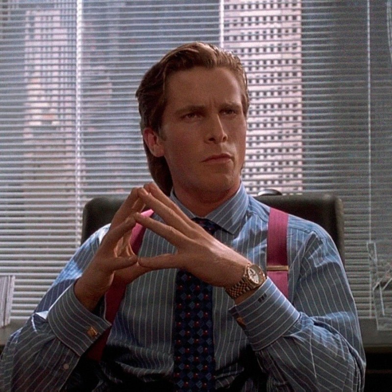 Create meme: christian bale american psycho, Patrick Bateman, Patrick Bateman