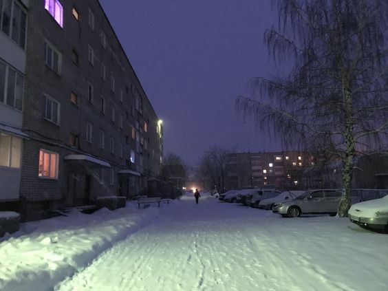 Create meme: snow , street , snow in russia